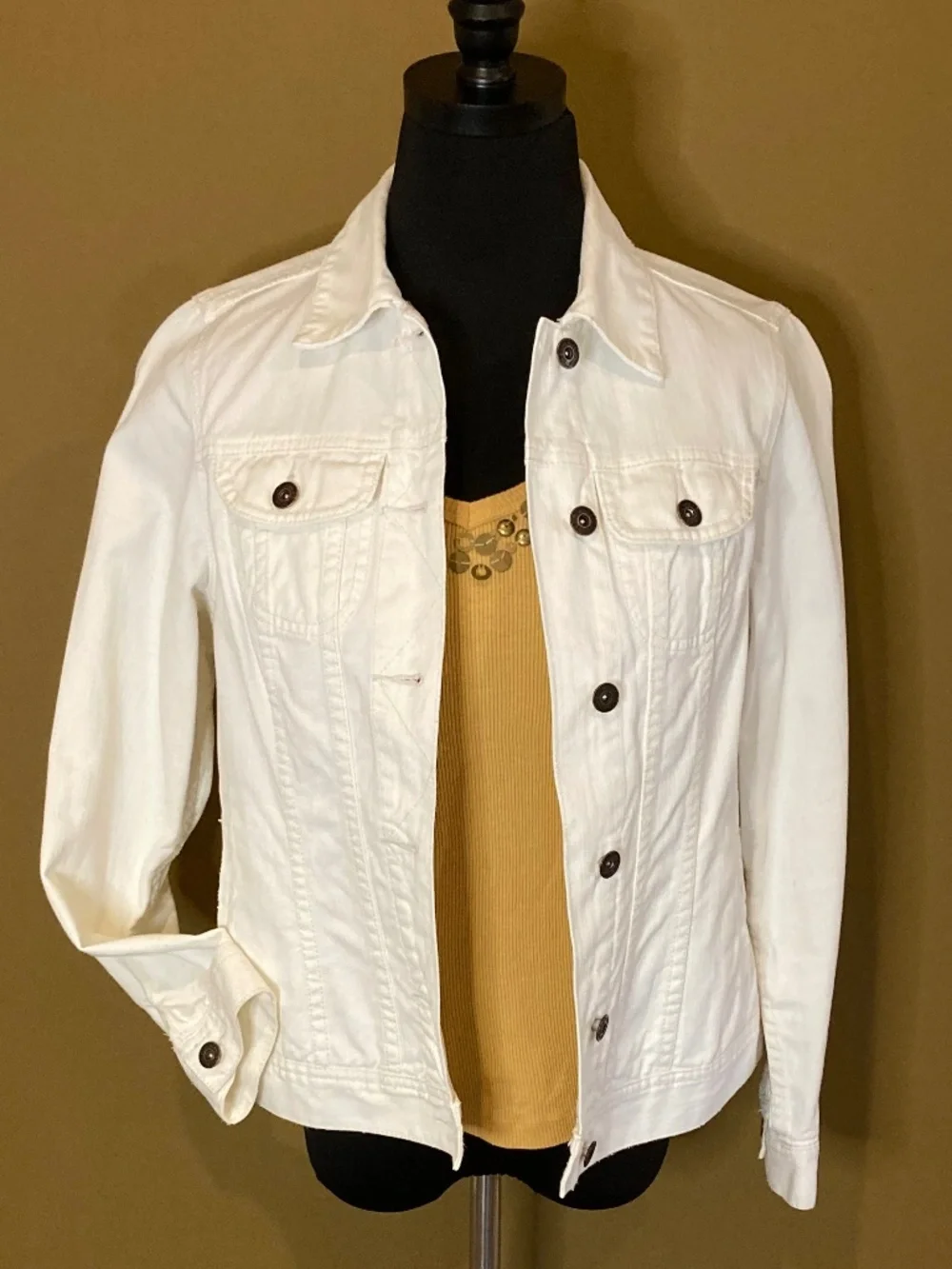 RUFF HEWN Jacket White Denim Size M - Picture 2 of 8